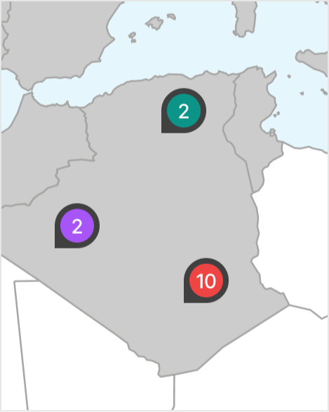 Zoomed in — individual pins