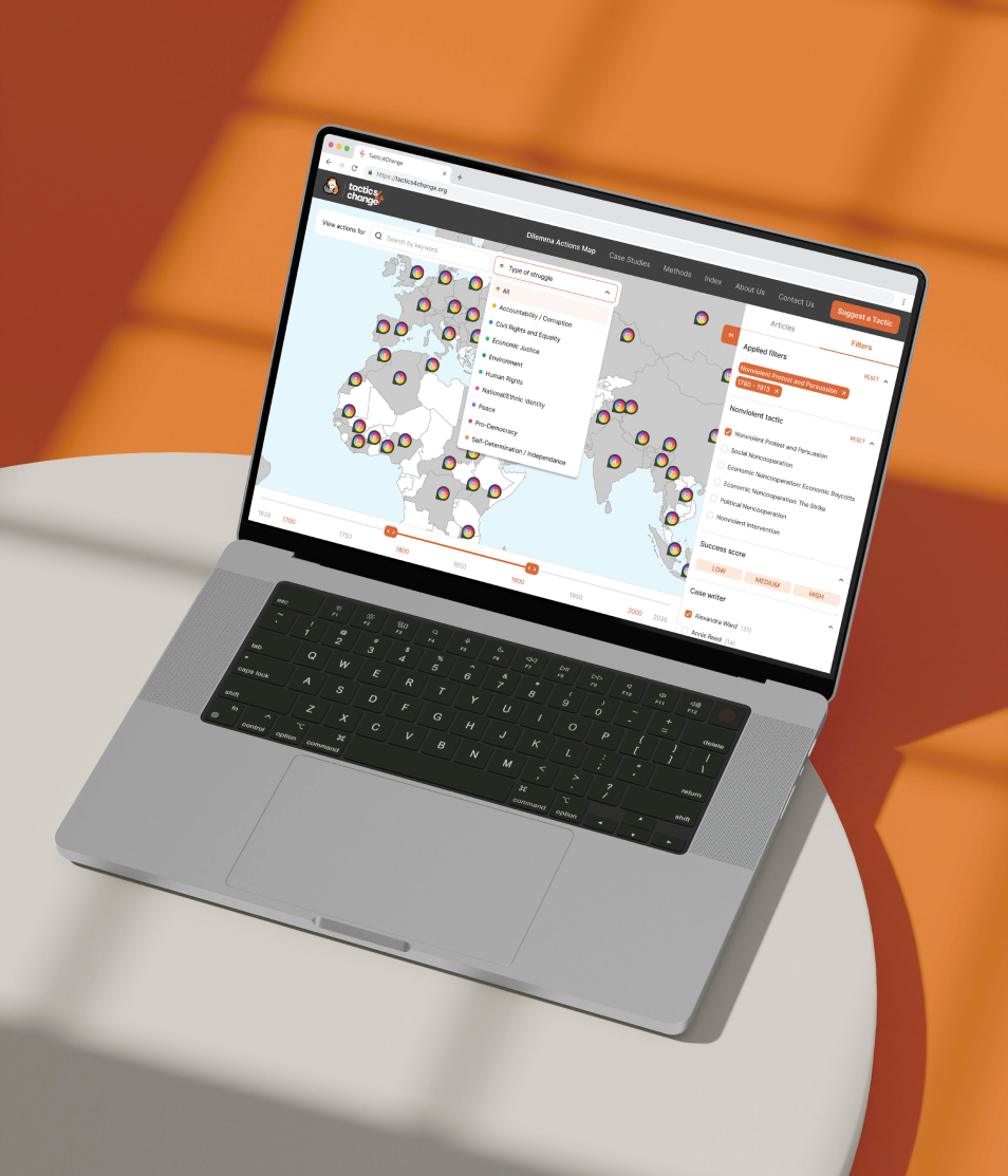 Designing an interactive database of 400+ nonviolent movements for CANVAS.
